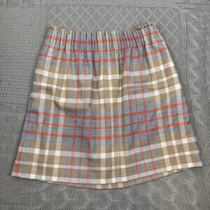 J.CREW Women's Mini Skirt Paper Bag Waist Plaid Wool Blend Size 4